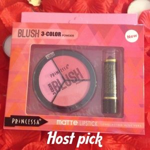Blush +matte lipstick
